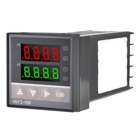 Termostat digital, Zola, controler de temperatura, pentru automatizari, PID, 230V/3A, AC, (0 ~400°C), FK02-M*AN DA REX-C100, afisaj LED, 10 x 4.8 x 4.8 cm, negru Termostat digital, Zola, controler de temperatura, pentru automatizari, PID, 230V/3A, AC, (0 ~400°C), FK02-M*AN DA REX-C100, afisaj LED, 10 x 4.8 x 4.8 cm, negru